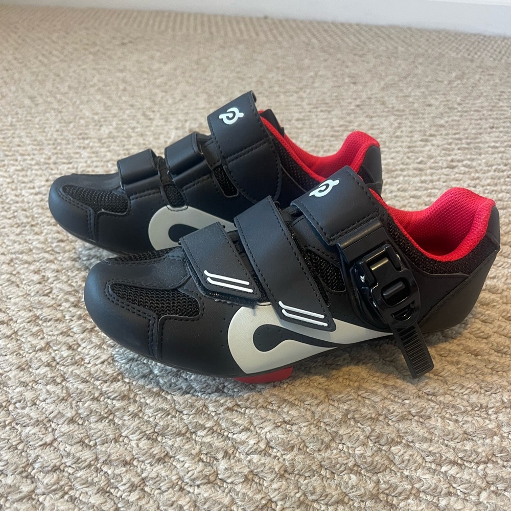 Peloton Cycling Shoes Black Pink Women’s EU 38 Indoor Spin Bike Shoes Clip-In - Picture 2 of 8